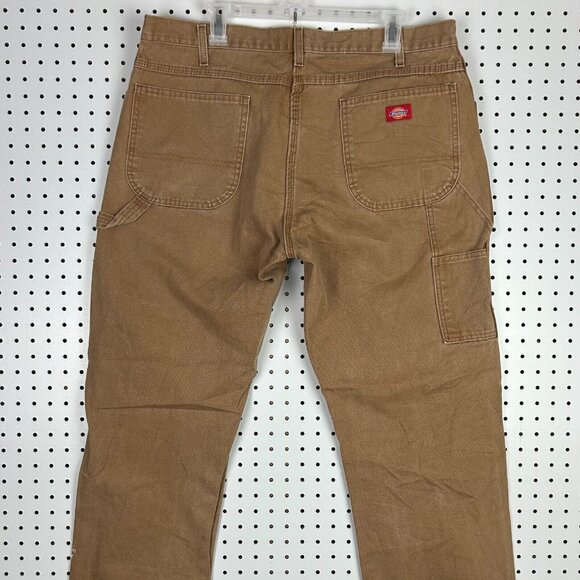 Dickies Carpenter Pants 38x32 Brown Painter Painted Distressed Faded Work Wear - Picture 4 of 7